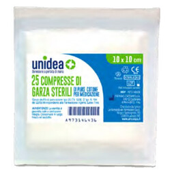 UNIDEA GARZA COT 10X10CM 25PZ